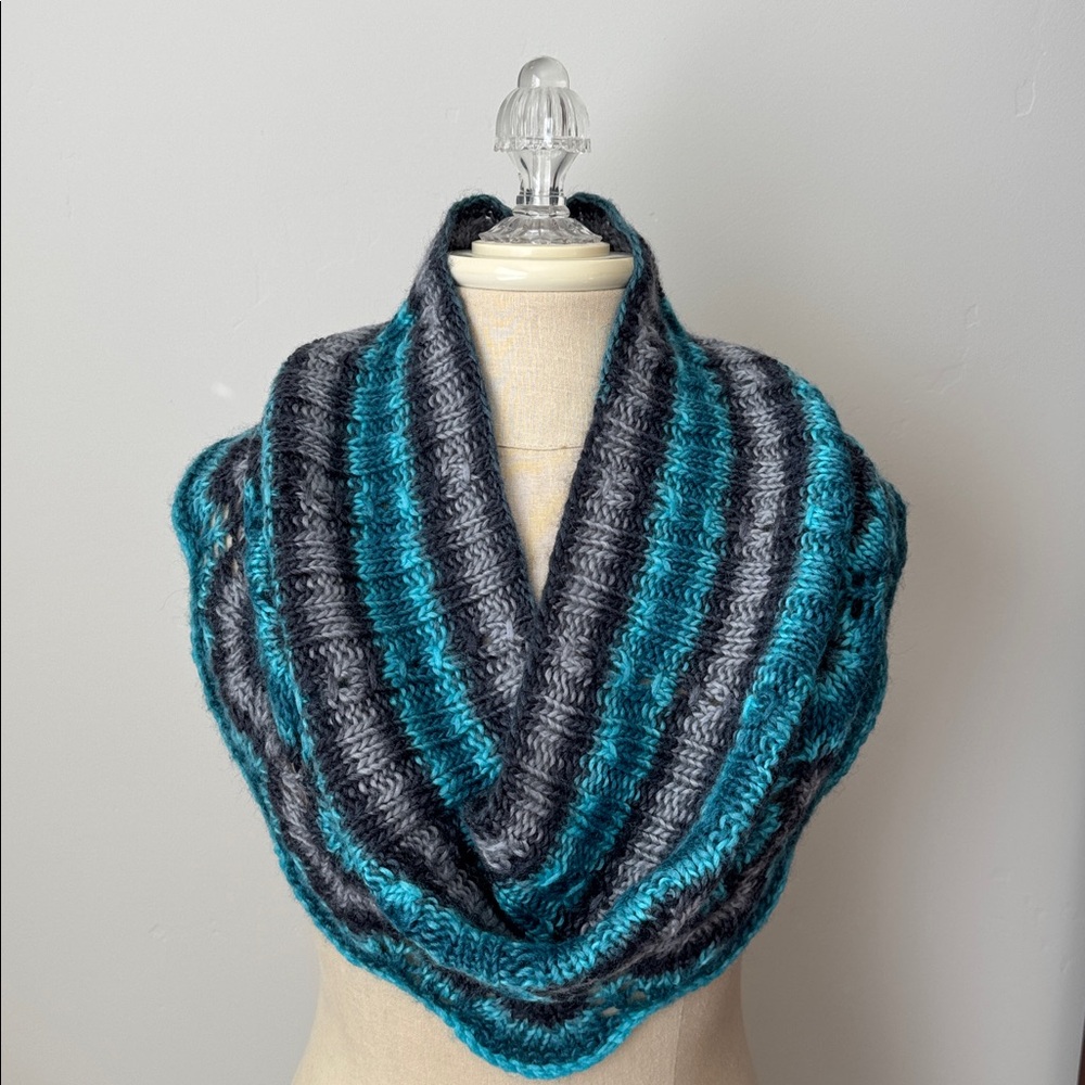 Designer Hand Knit Wool Cowl